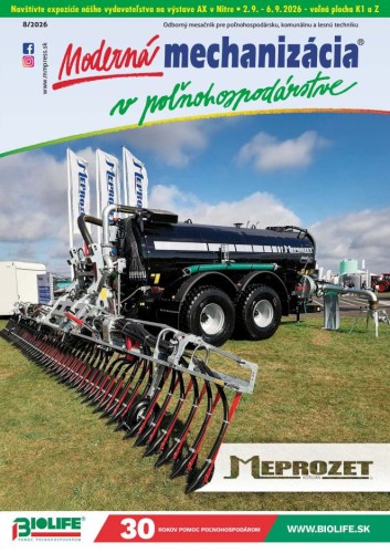Moderná mechanizácia v poľnohospodárstve 8/2026